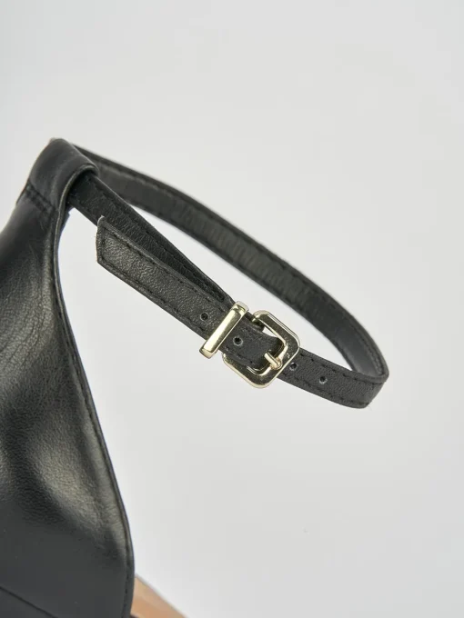 Sandali tacco 12cm pelle nero
