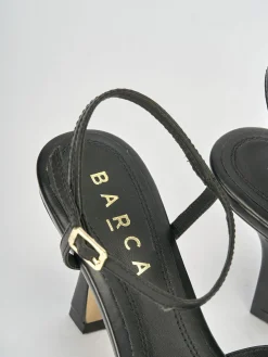 Sandali tacco 6cm pelle nero