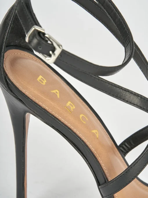 Sandali tacco 11cm pelle nero