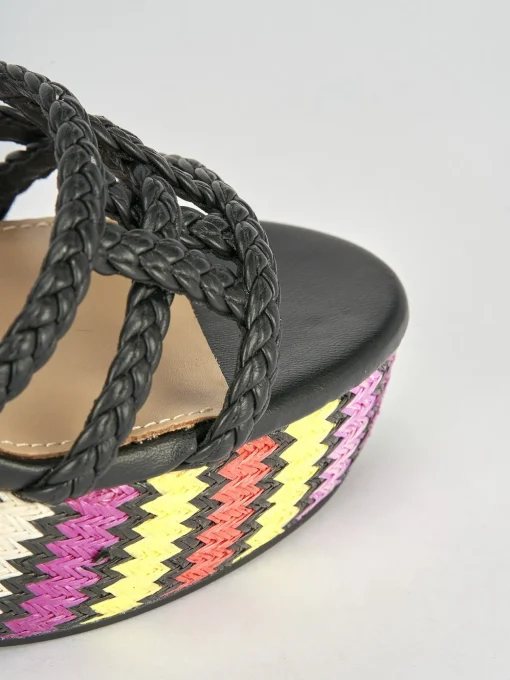Sandali tacco 10cm pelle nero