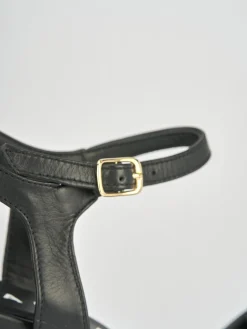 Sandali tacco 10cm pelle nero