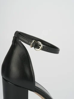 Sandali tacco 8cm pelle nero