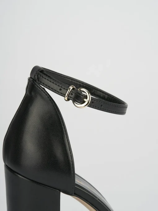 Sandali tacco 8cm pelle nero