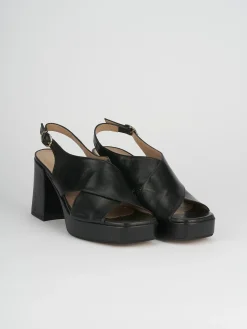 Sandali tacco 9cm pelle nero