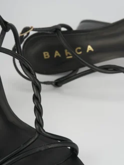 Sandali tacco 10cm pelle nero