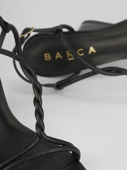 Sandali tacco 10cm pelle nero