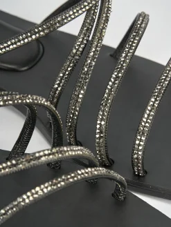 Sandali tacco 1cm pelle nero