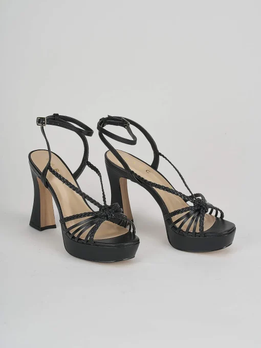 Sandali tacco 11cm pelle nero