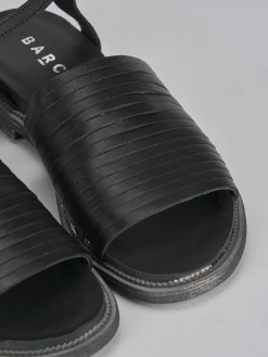 Sandali tacco 1cm pelle nero