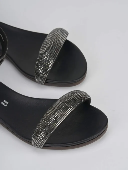 Sandali tacco 1cm pelle nero
