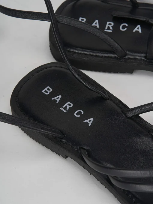 Sandali tacco 1cm pelle nero