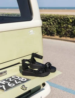 Sandali tacco 3cm pelle nero