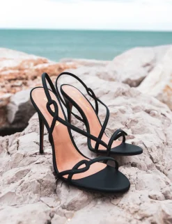 Sandali tacco 12cm pelle nero