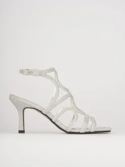 Sandali tacco 6cm pelle oro