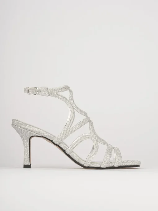 Sandali tacco 6cm pelle oro