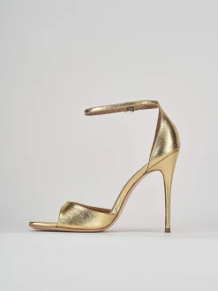 Sandali tacco 11cm pelle oro
