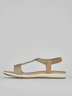Sandali tacco 1cm pelle oro
