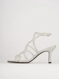 Sandali tacco 6cm pelle oro