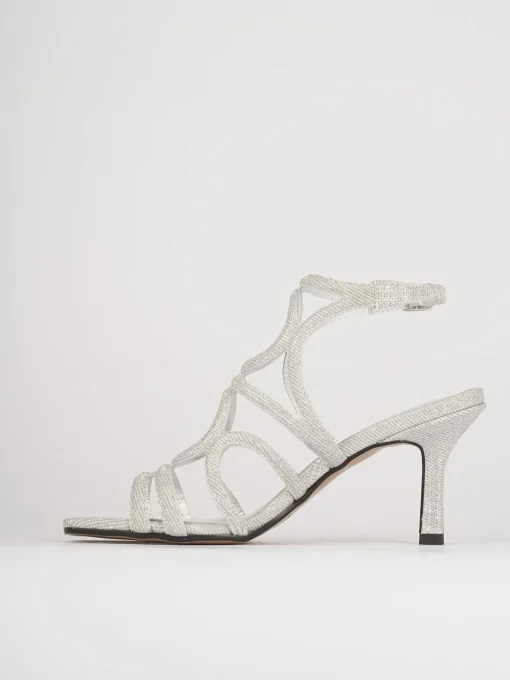 Sandali tacco 6cm pelle oro