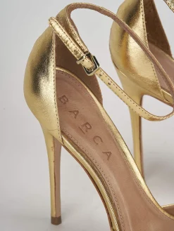 Sandali tacco 11cm pelle oro