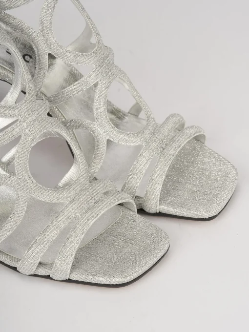 Sandali tacco 6cm pelle oro