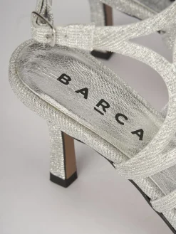 Sandali tacco 6cm pelle oro