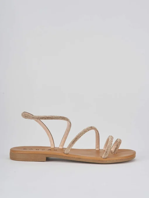 Sandali tacco 1cm pelle rosa