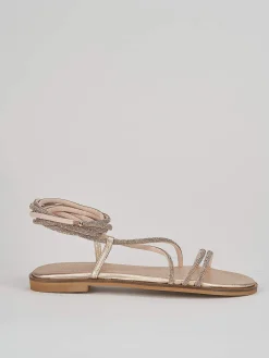 Sandali tacco 1cm pelle rosa