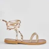 Sandali tacco 1cm pelle rosa