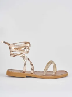 Sandali tacco 1cm pelle rosa