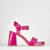 Sandali tacco 8cm pelle rosa