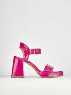 Sandali tacco 8cm pelle rosa