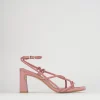 Sandali tacco 8cm pelle rosa