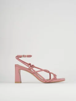 Sandali tacco 8cm pelle rosa