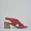 Sandali tacco 6cm pelle rosso