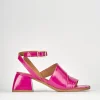 Sandali tacco 5cm pelle rosa