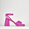 Sandali tacco 7cm pelle rosa