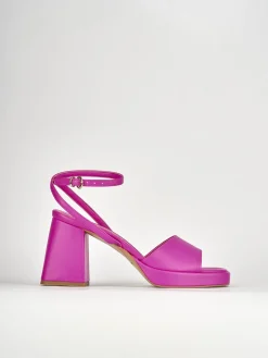 Sandali tacco 7cm pelle rosa