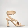 Sandali tacco 9cm pelle rosa