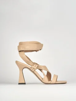 Sandali tacco 9cm pelle rosa