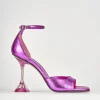 Sandali tacco 8cm pelle rosa