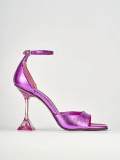Sandali tacco 8cm pelle rosa