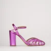 Sandali tacco 7cm pelle rosa