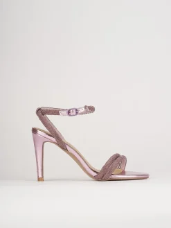 Sandali tacco 9cm pelle rosa