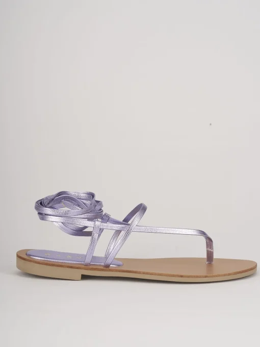 Sandali tacco 1cm pelle rosa