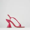 Sandali tacco 10cm pelle rosa
