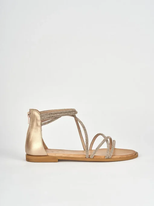 Sandali tacco 1cm pelle rosa