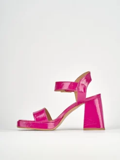 Sandali tacco 8cm pelle rosa