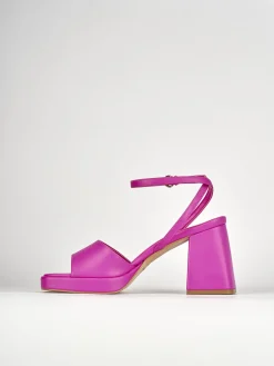 Sandali tacco 7cm pelle rosa