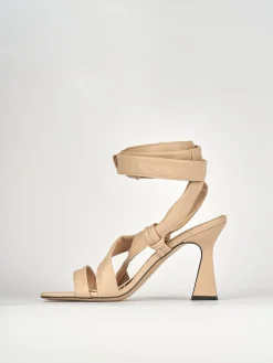Sandali tacco 9cm pelle rosa